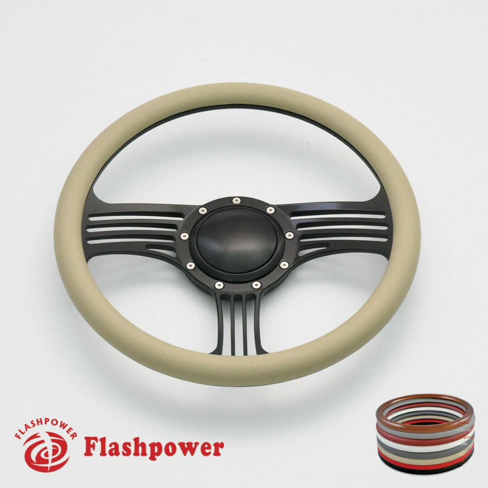 14'' Billet Steering Wheels Full Wrap Bronco F150 Mercury Capri Lincoln