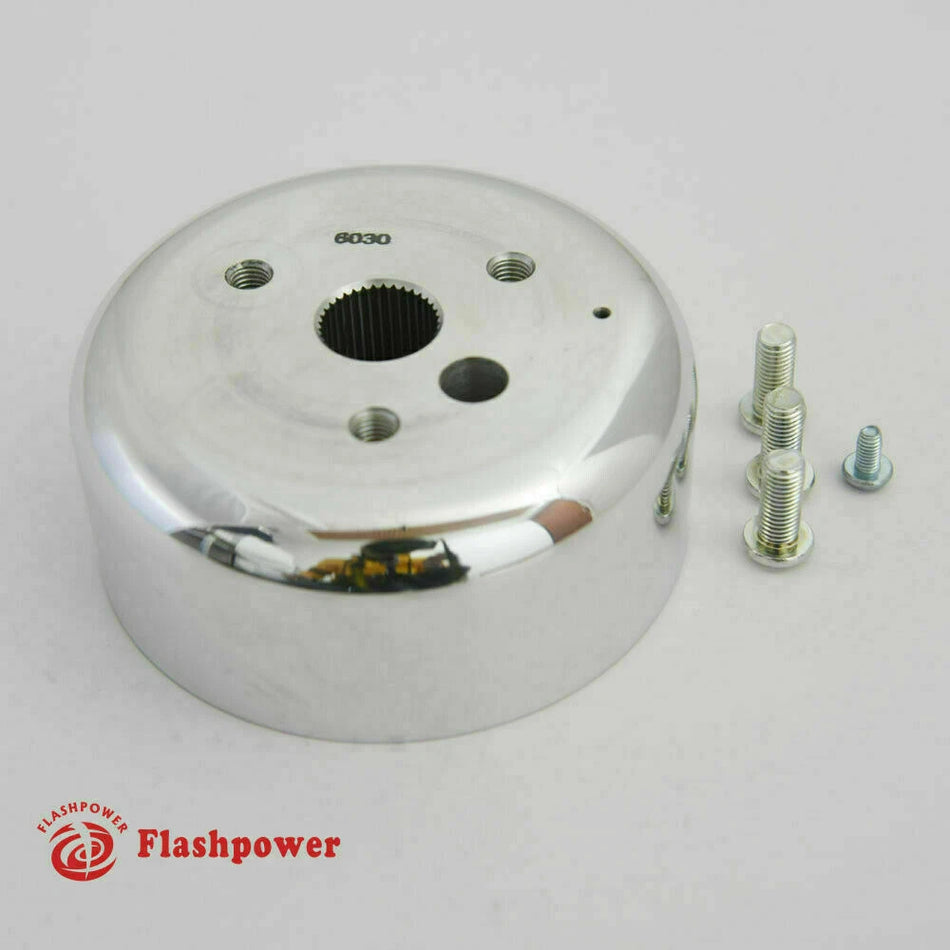 GM Chevy Steering Wheel Adapter 3 Bolt Billet Polished