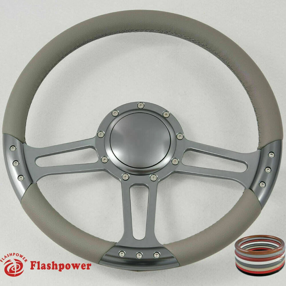 14'' Billet Steering Wheel Full Wrap Chevy Blazer C10 W/Horn