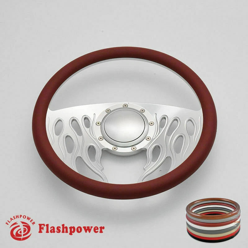 14'' Billet Steering Wheels Half Wrap GMC Challenger Charger GTO