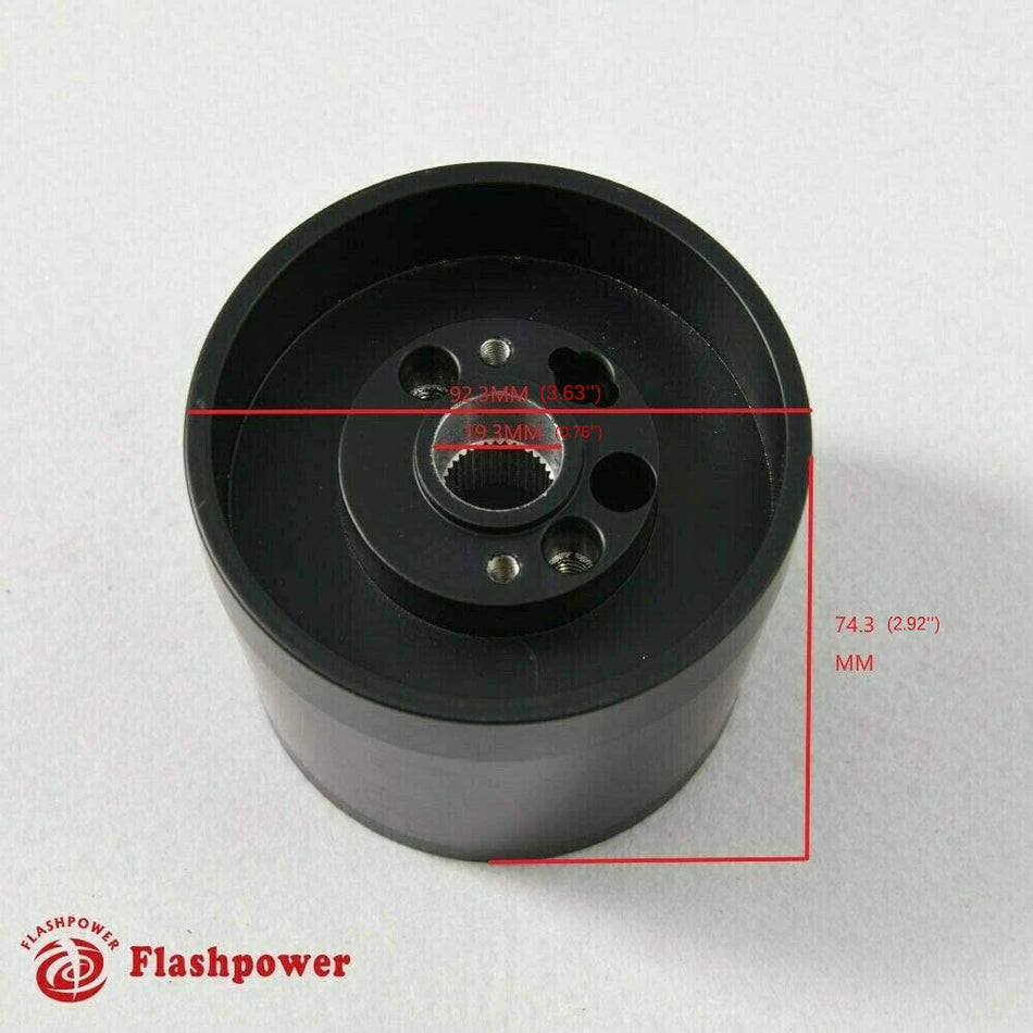 GM Chevy Steering Wheel Adapter 6 Bolt Billet Black