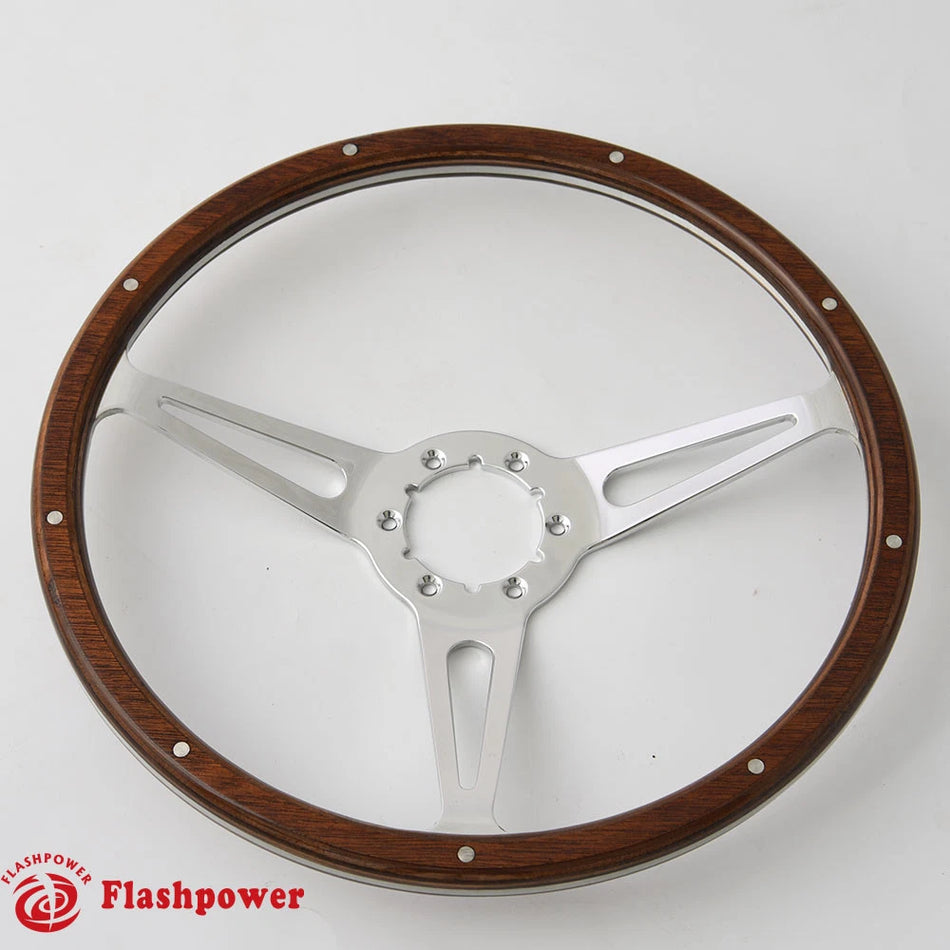 15" GM Classic Wood Steering Wheel Direct Fit Restoration Muscle Car