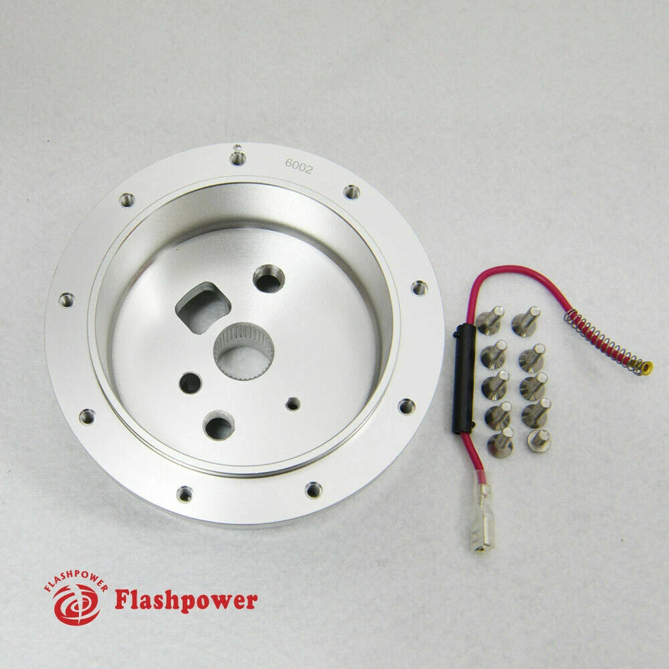 9 Hole Steering Wheel Hub Adapter Flaming River, Ididit, GM, Chevy Satin