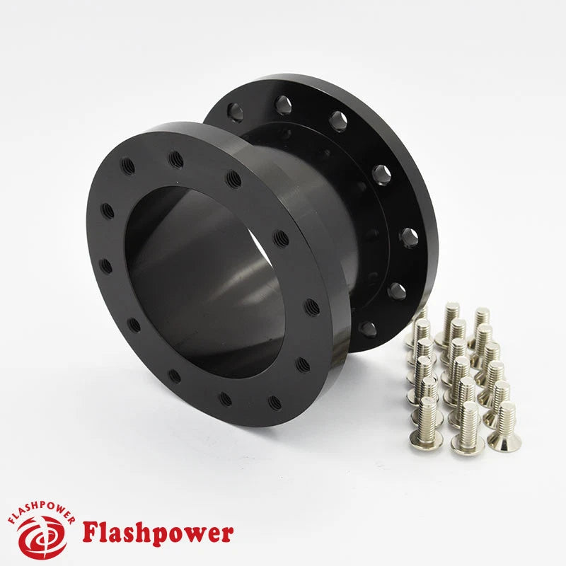 2" Steering Wheel Spacer Black Aluminum for MOMO Isotta Sparco OMP