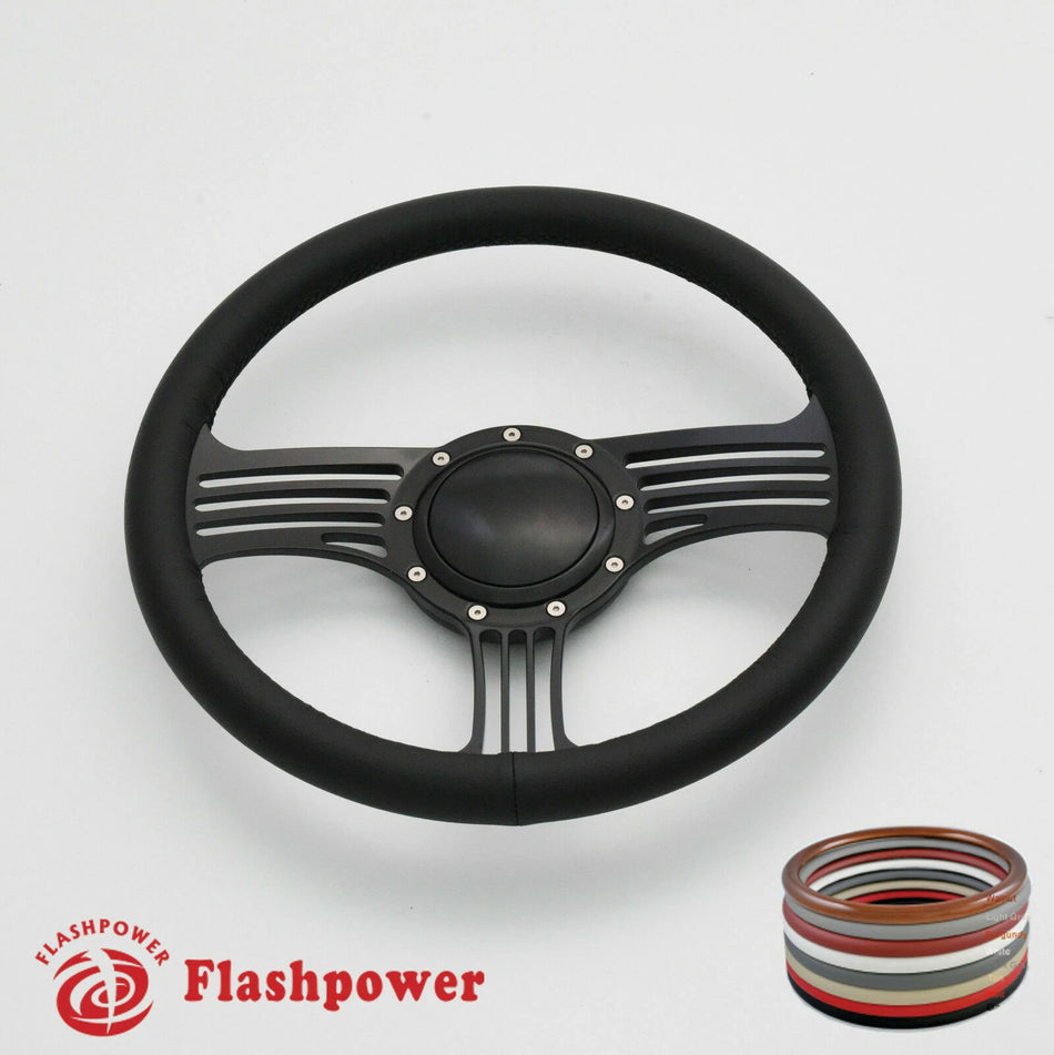 14'' Billet Steering Wheels Full Wrap Bronco F150 Mercury Capri Lincoln