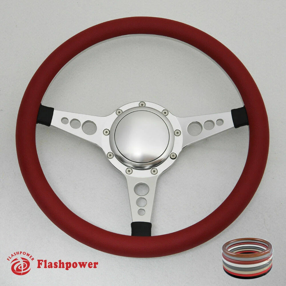 14'' Billet Steering Wheel Half Wrap Horn Button GMC Catalina