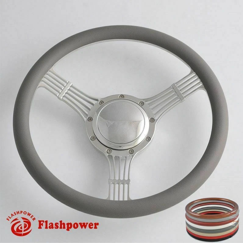 15.5'' Steering Wheel Full Wrap Banjo Wrangler YJ Cherokee Jeep w/ Horn