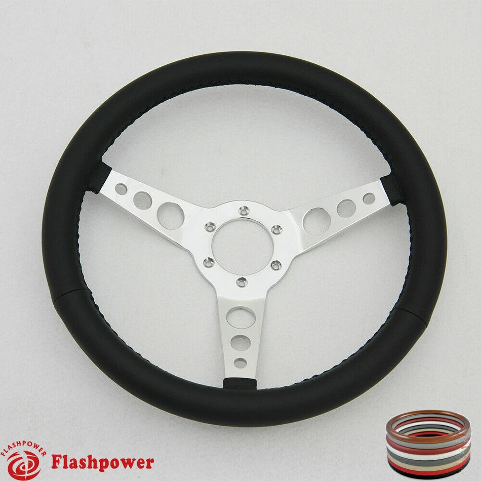 14" Classic steering wheel Black Chevy GMC Impala GTO W/ Horn