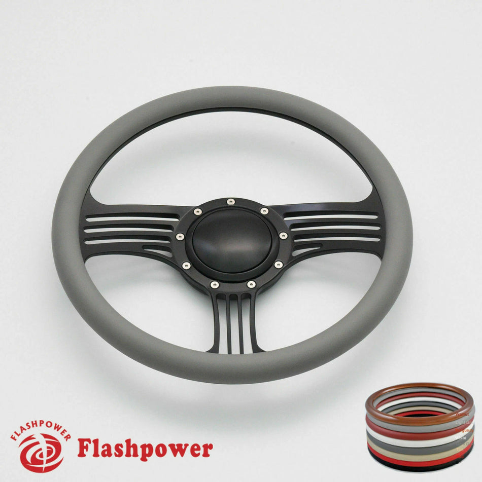 15.5'' Billet Steering Wheel Half Wrap Replacement GTO Chevy Caprice W/Horn