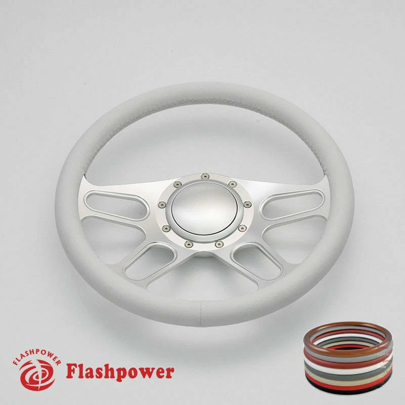 14'' Billet Steering Wheel Full Wrap Chevrolet Monte Carlo Camaro Cutlass w/ Horn