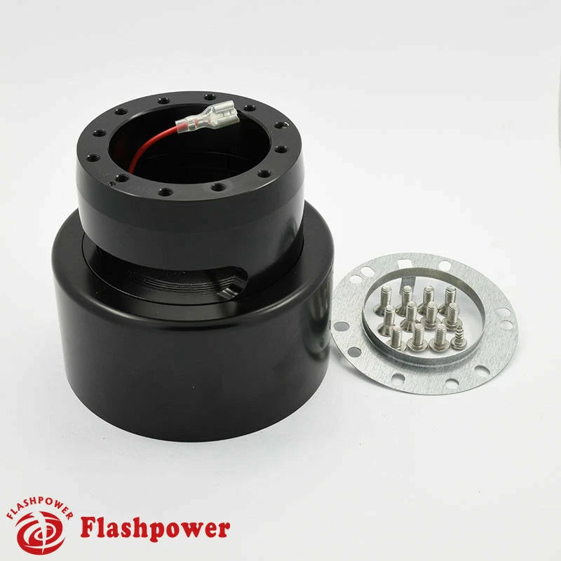 6 Bolt Steering Wheel Hub Adapter Tilt Telescopic GM Oldsmobile Cadillac Black