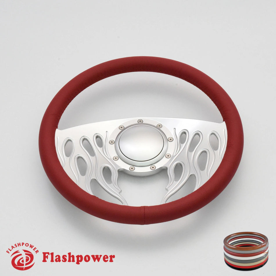 14'' Billet Steering Wheel Full-Wrap Bronco F150 Mercury Capri Lincoln