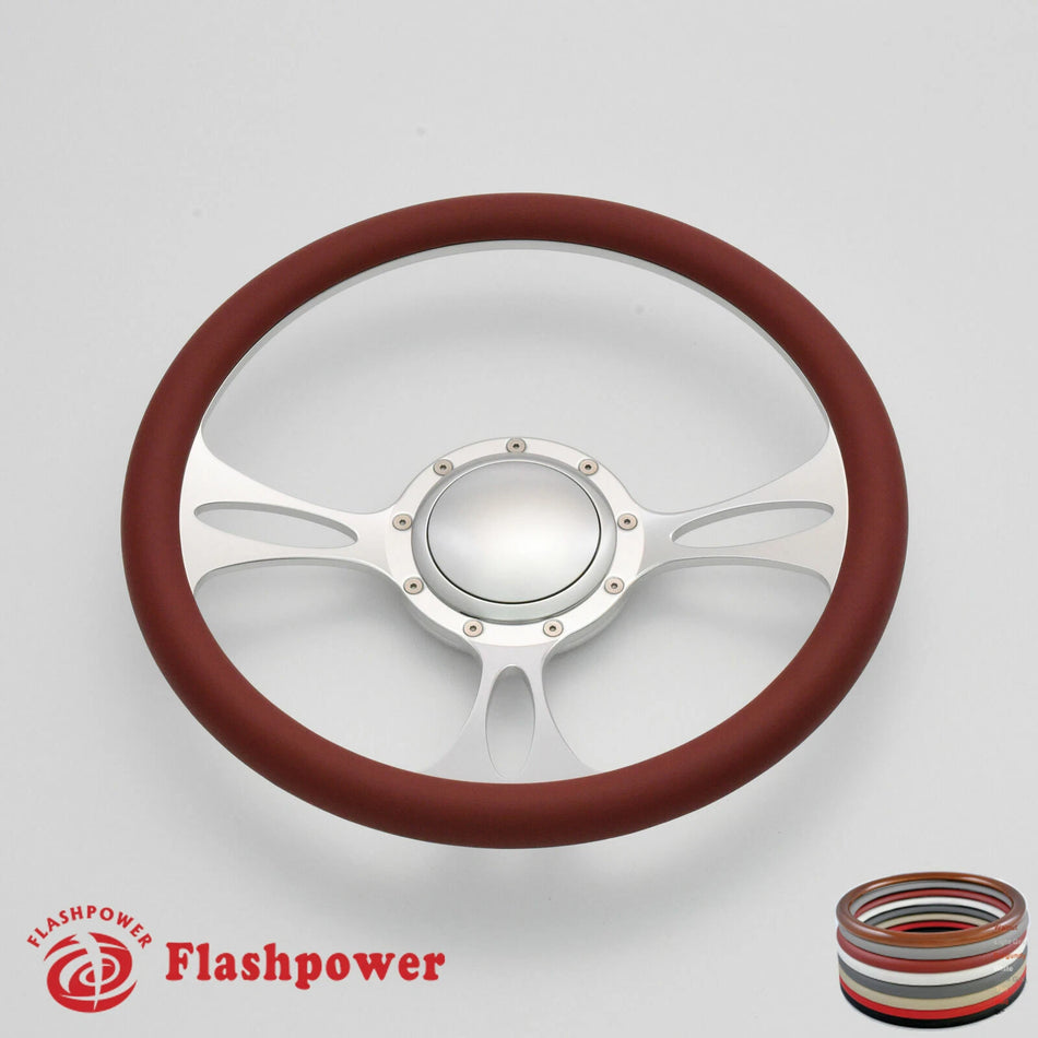 14'' Billet Steering Wheels Half Wrap Bronco F150 Mercury Capri Lincoln