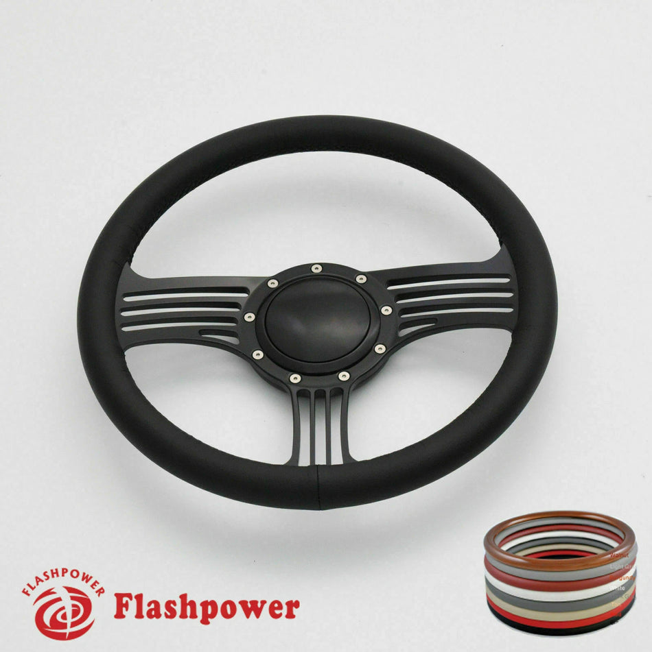 15.5'' Billet Steering Wheel Full Wrap Replacement GTO Chevy Caprice W/Horn