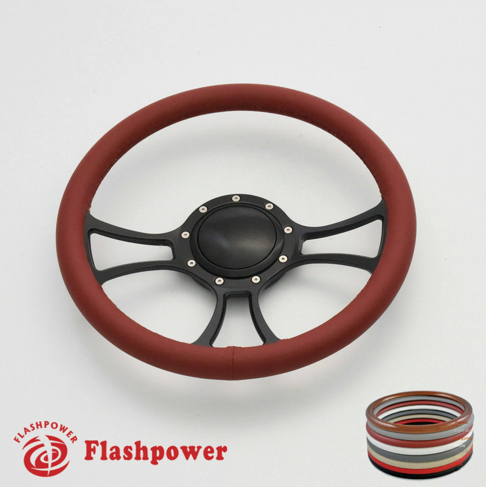 14'' Billet Steering Wheels Full Wrap Chrysler New Yorker Imperial Cordoba