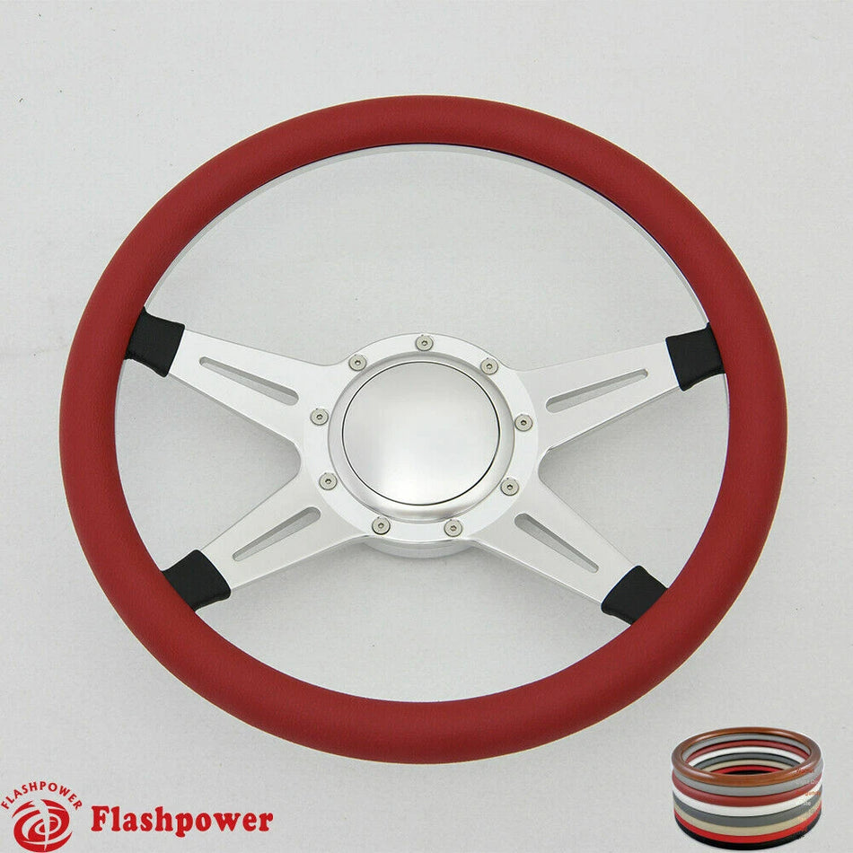 14'' Billet Steering Wheel Half Wrap Horn Button GMC Catalina