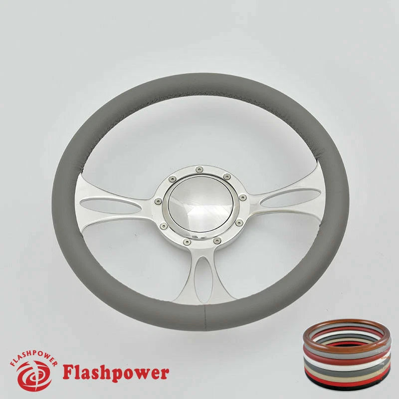 14'' Billet Steering Wheels Full Wrap Ford Thunderbird Mustang EXP w/ Horn