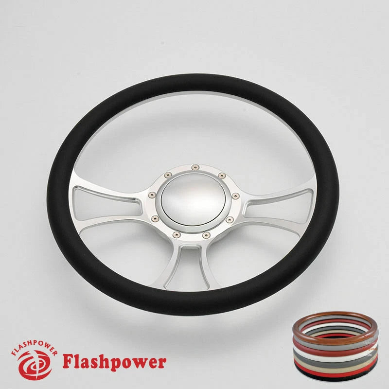 14'' Billet Steering Wheels Half Wrap Dodge Challenger Charger GTO Ford