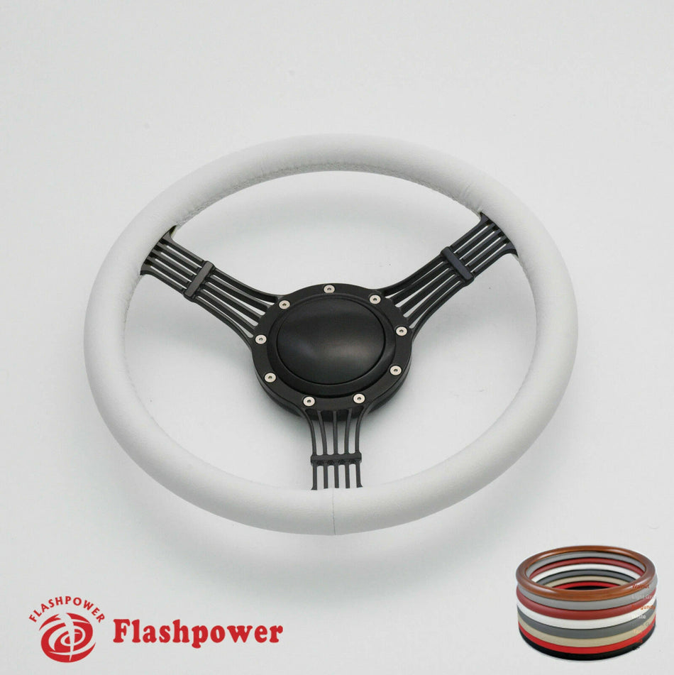 15.5'' Steering Wheel Full Wrap Banjo Wrangler YJ Cherokee Jeep w/ Horn