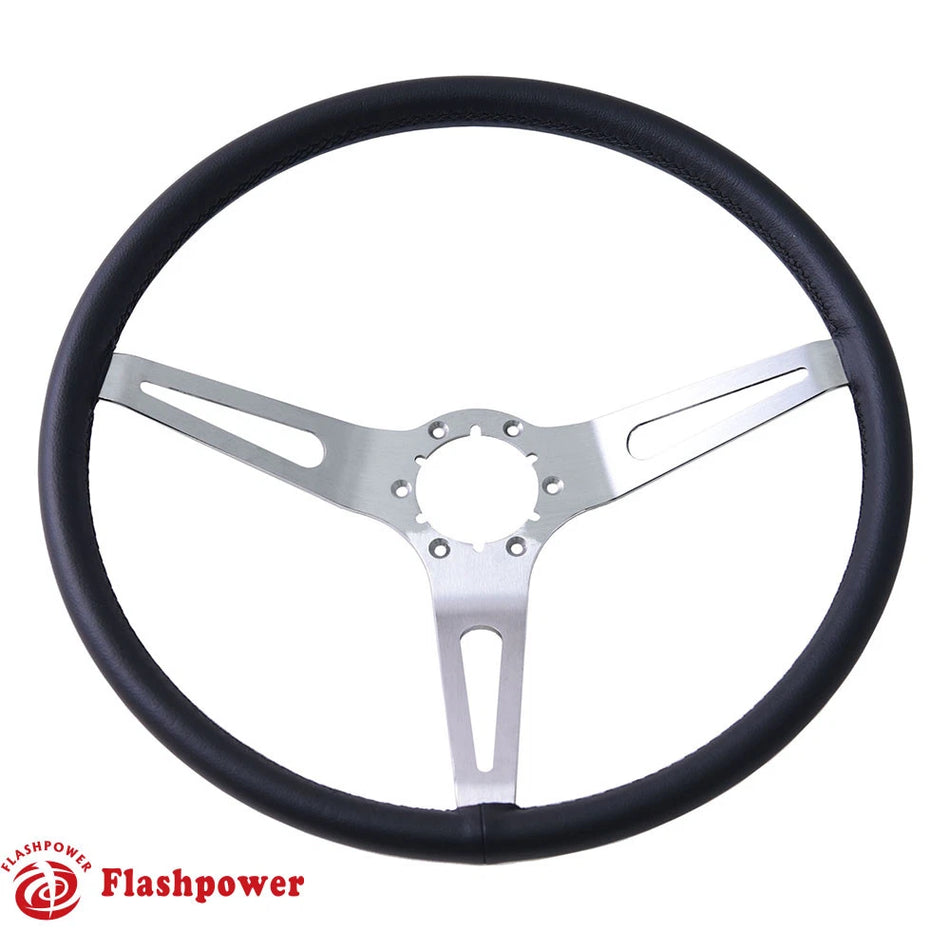 Flashpower GM Classic Leather Steering Wheel Original Restoration Muscle Car