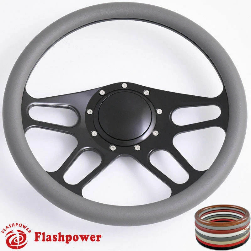 15.5'' Billet Steering Wheel Half Wrap Replacement Buick GMC W/ Horn Button