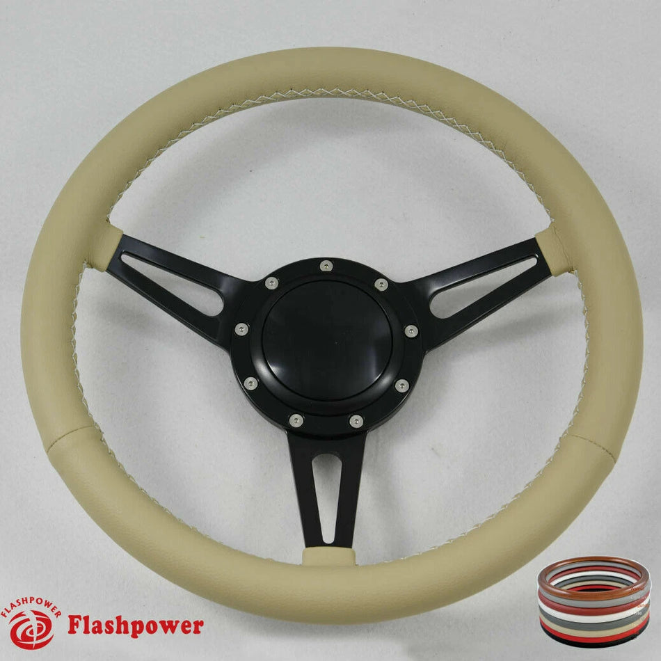 15'' Classic steering wheel Gray Restoration Austin Healey ,3000, Sprite W/ Horn