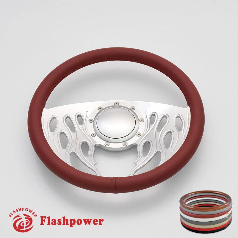 14'' Billet Steering Wheel Full-Wrap Bronco F150 Mercury Capri Lincoln