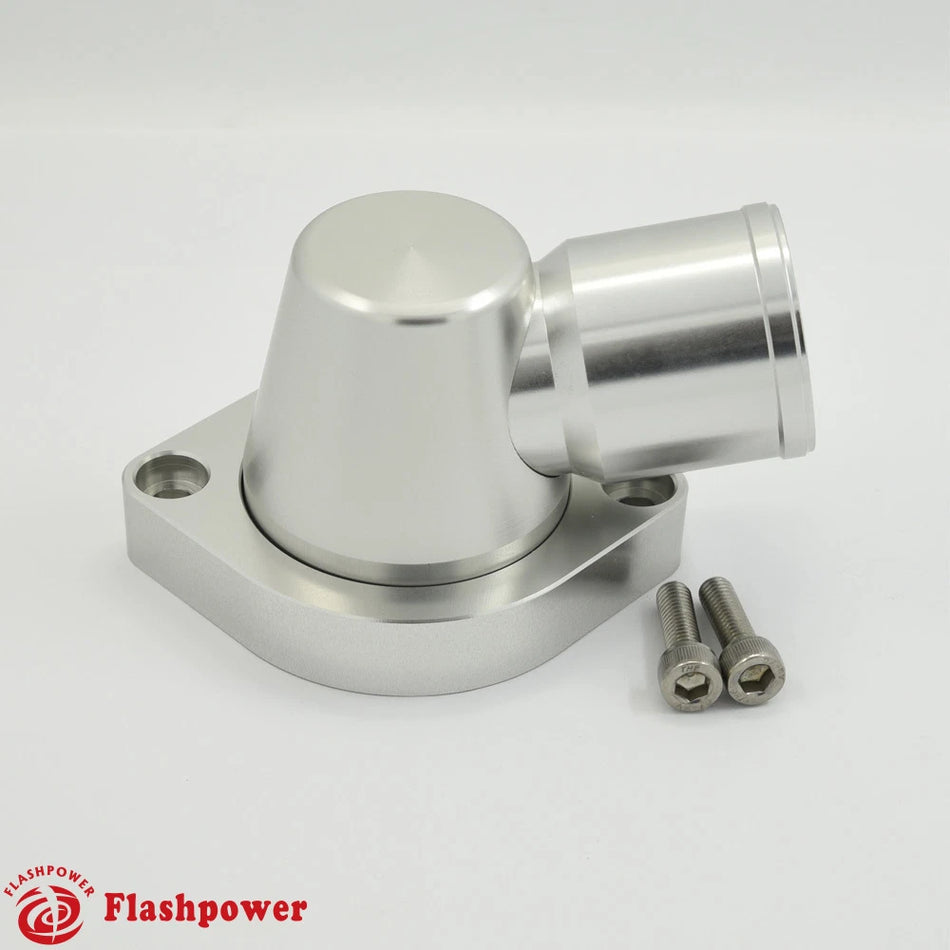 Billet Swivel Thermostat Housings Water Neck 90 1.5" LS Engine Clear