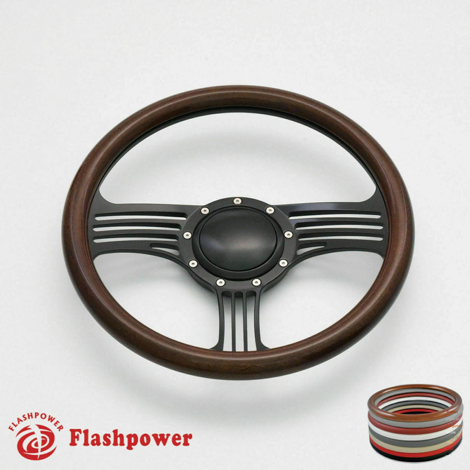 15.5'' Billet Steering Wheel Full Wrap Replacement GTO Chevy Caprice W/Horn