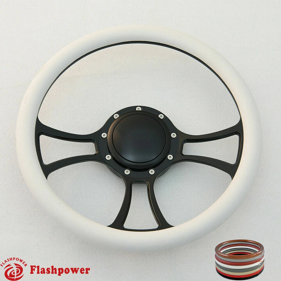 14'' Billet Steering Wheel Half Wrap Ford GM Cutlass Impala GMC W/H