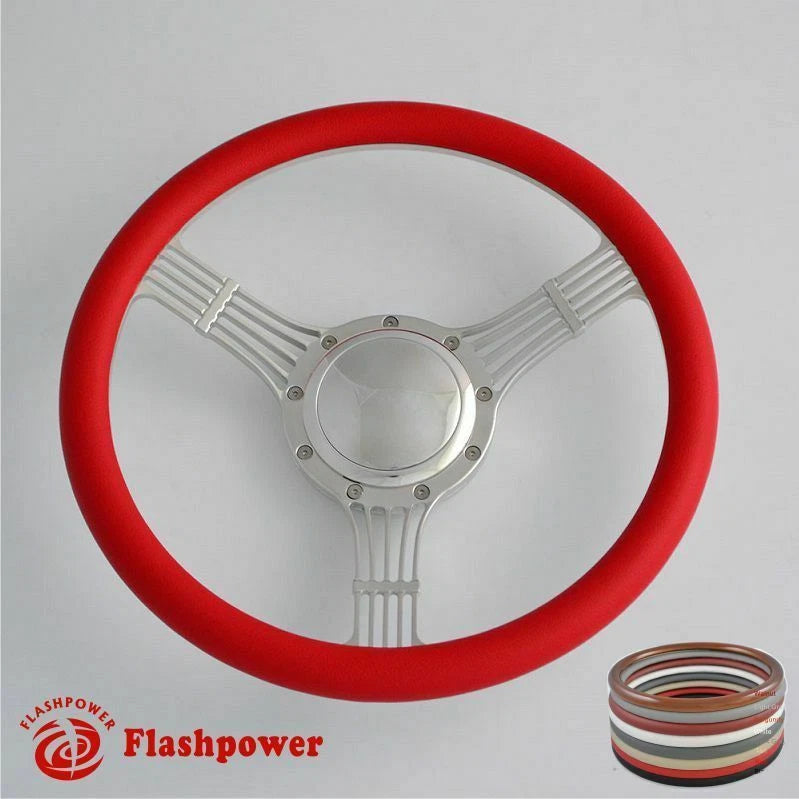 15.5'' Steering Wheel Full Wrap Banjo Wrangler YJ Cherokee Jeep w/ Horn