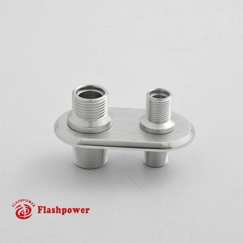 2-Port Billet Aluminum Firewall Heater & A/C Bulkhead Connector Hot Rod