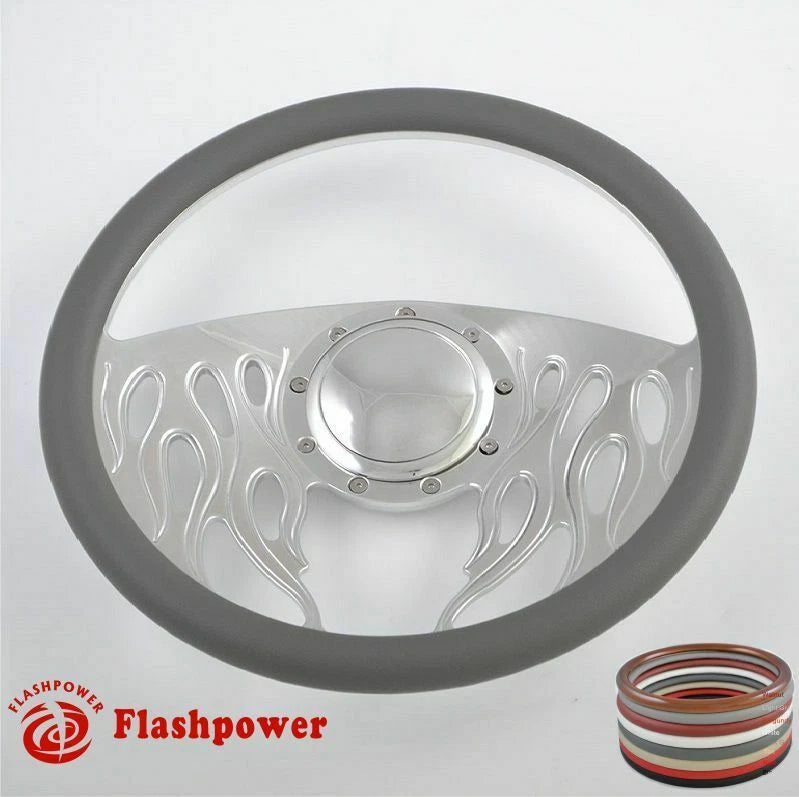 14'' Billet Steering Wheels Full Wrap Impala Chevy II Nova Chevelle Bel Air