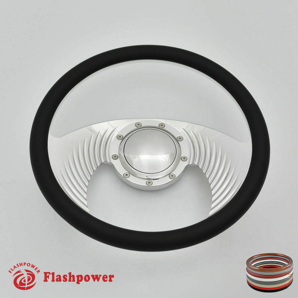 14'' Billet Steering Wheel Full Wrap Chevrolet Monte Carlo Camaro w/ Horn