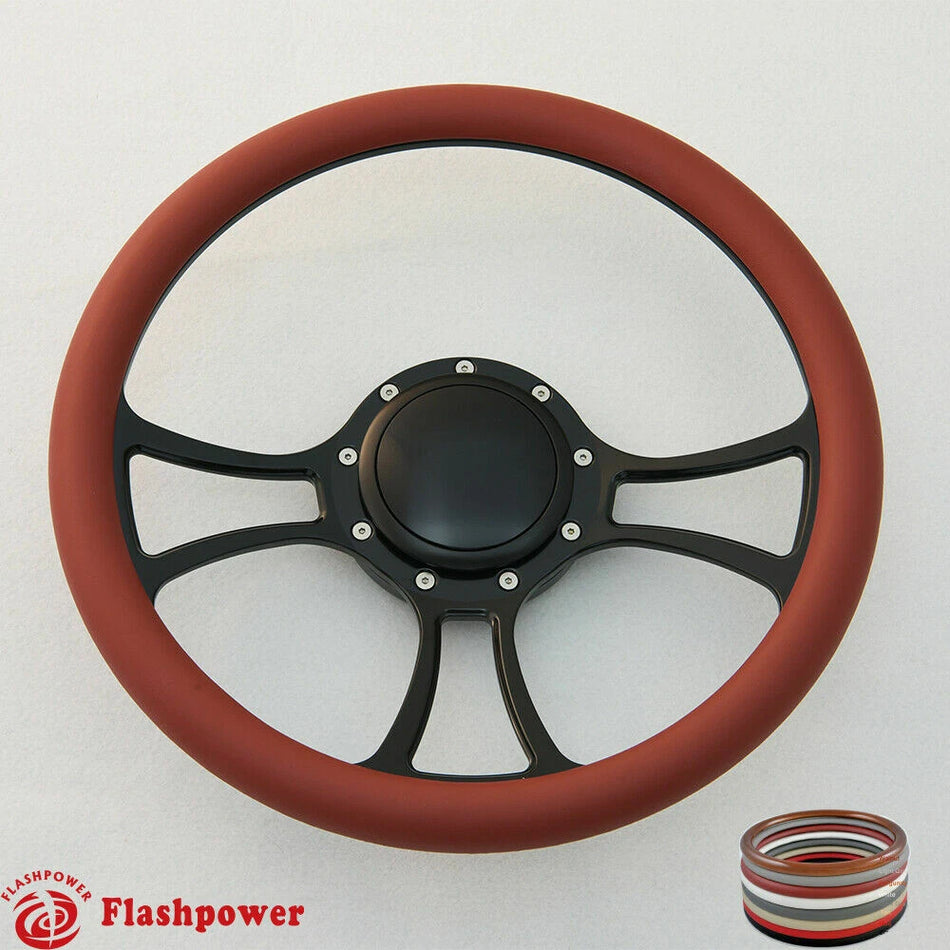 14'' Billet Steering Wheel Half Wrap Ford GM Cutlass Impala GMC W/H