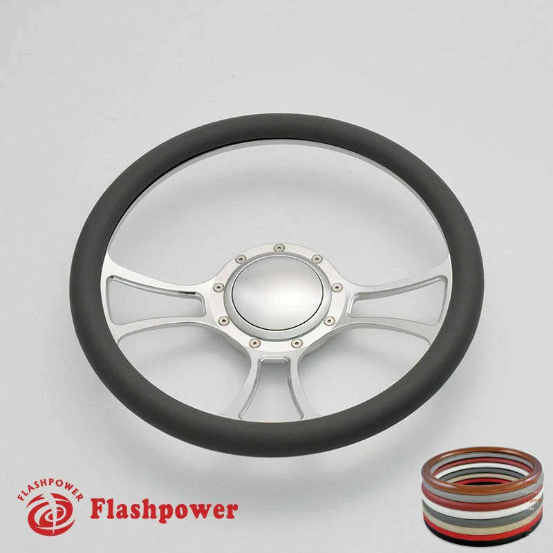 14'' Billet Steering Wheels Half Wrap Dodge Challenger Charger GTO Ford