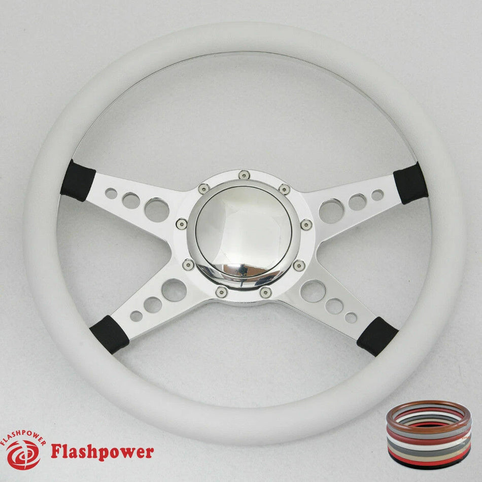 14'' Billet Steering Wheel Half Wrap Horn Button Regal Eldorado Nova Yukon