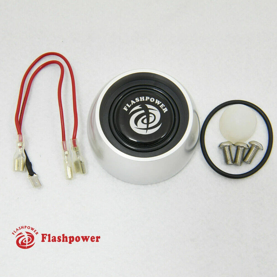 Billet Horn Button Satin for 3 Bolt Steering Wheel Mustang Ford Chevy Classic