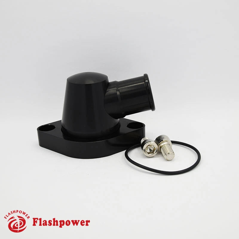 Billet Aluminum Water Neck SBC BBC Chevy Big Small Block 327 350 454 396 Black