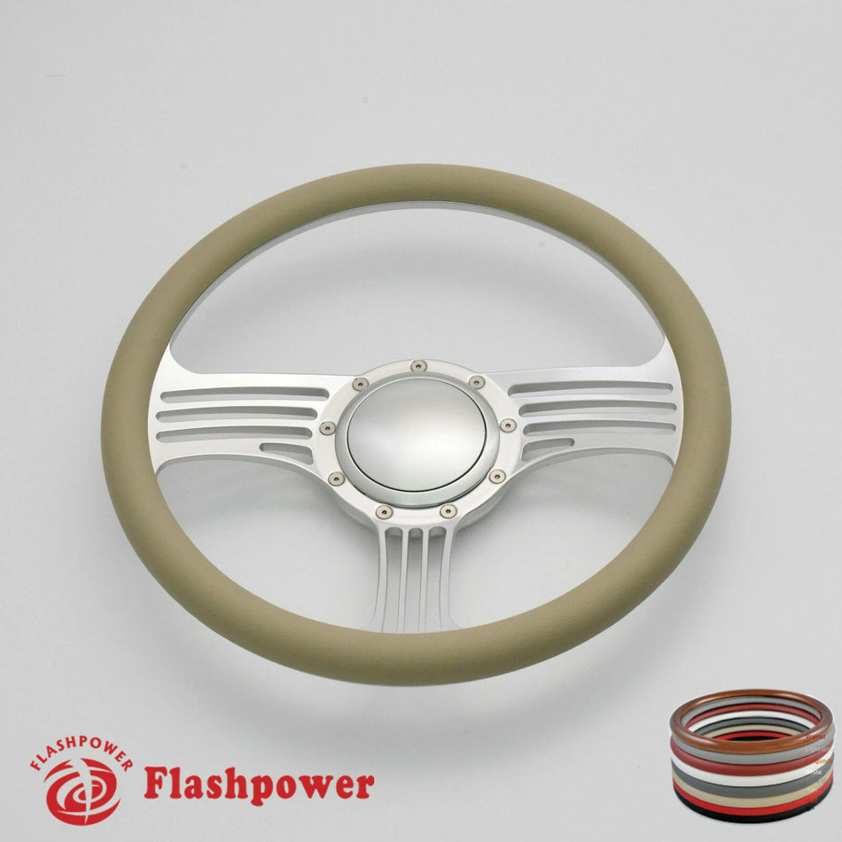 14'' Billet Steering Wheels Half Wrap GMC Challenger Charger Daytona