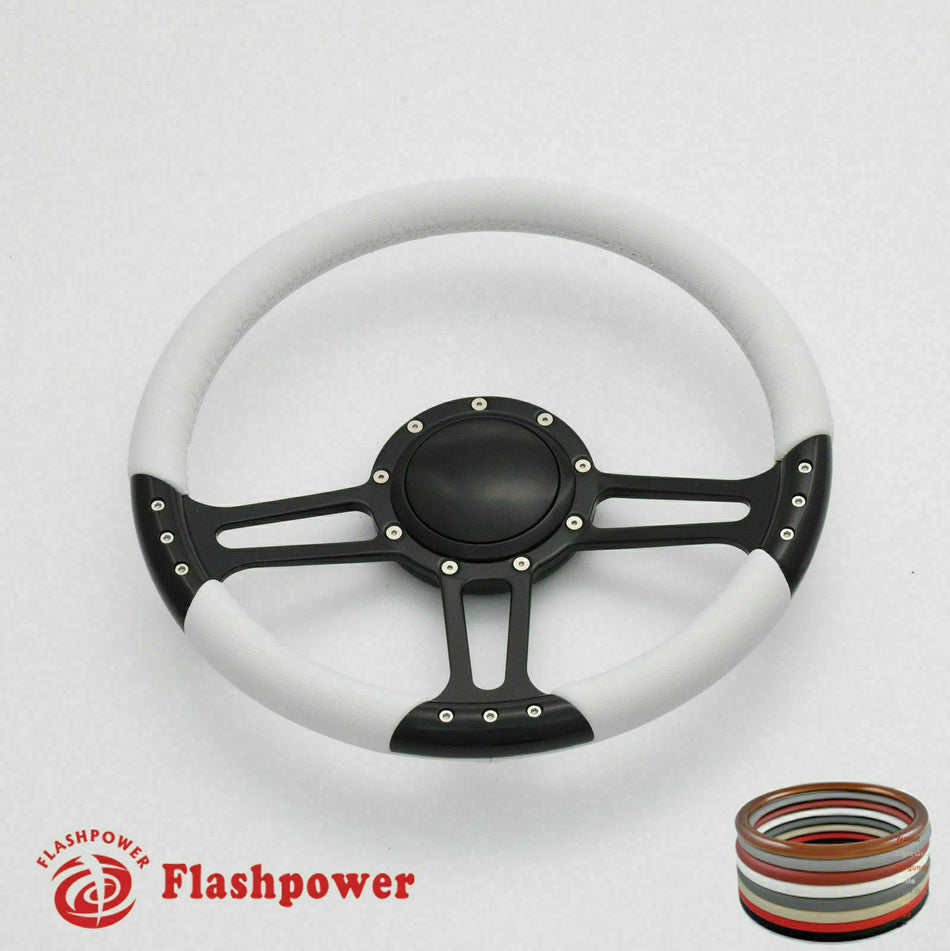 14'' Billet Steering Wheel Full Wrap Blazer Chevy Ford W/Horn