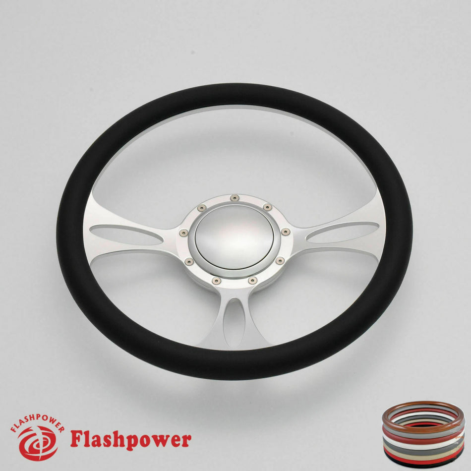 14'' Billet Steering Wheels Half Wrap Bronco F150 Mercury Capri Lincoln