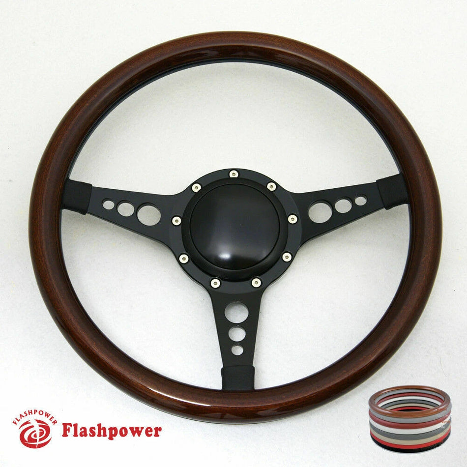 14'' Billet Steering Wheel Half Wrap Horn Button GMC Blazer Cherokee Neon