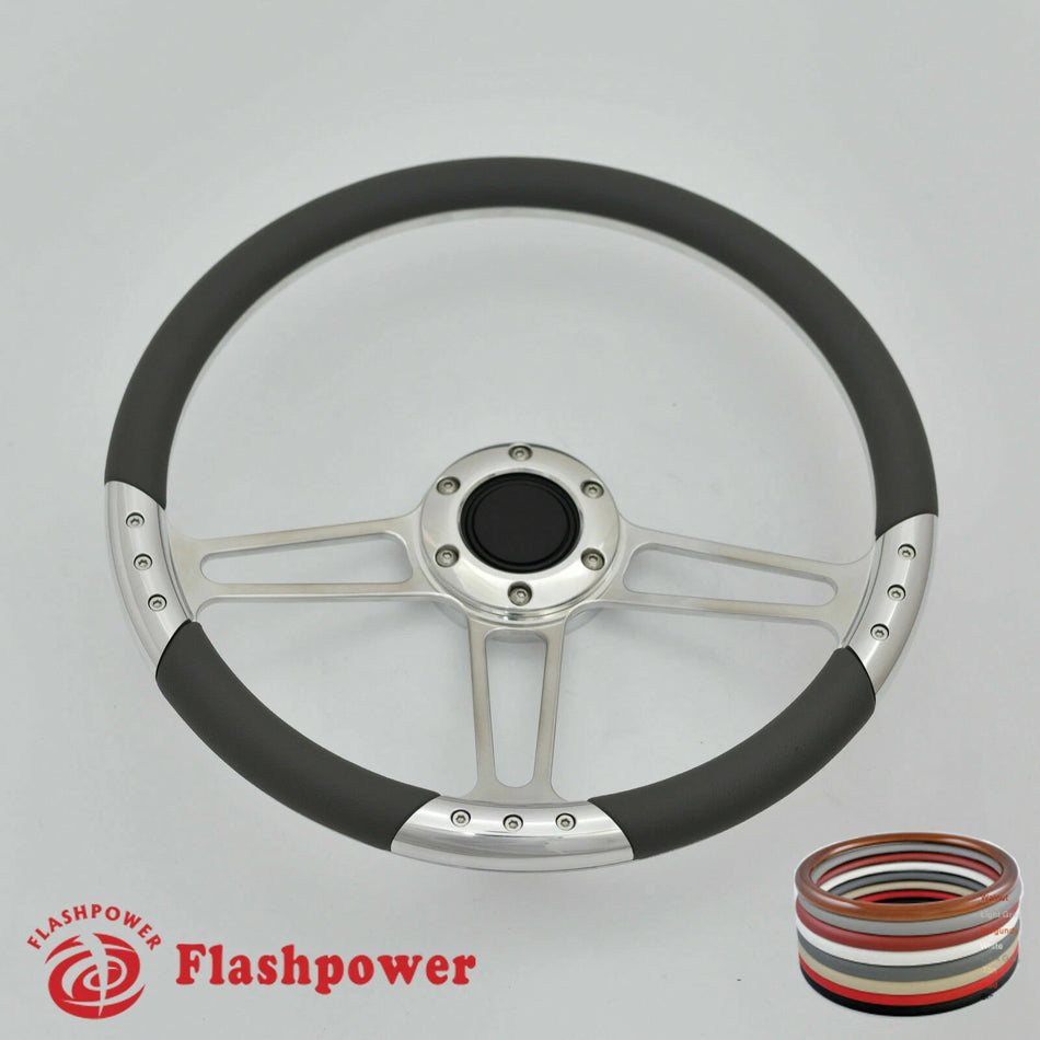 14'' Billet Steering Wheels Full Wrap GMC Trucks Blazer El Camino Jimmy
