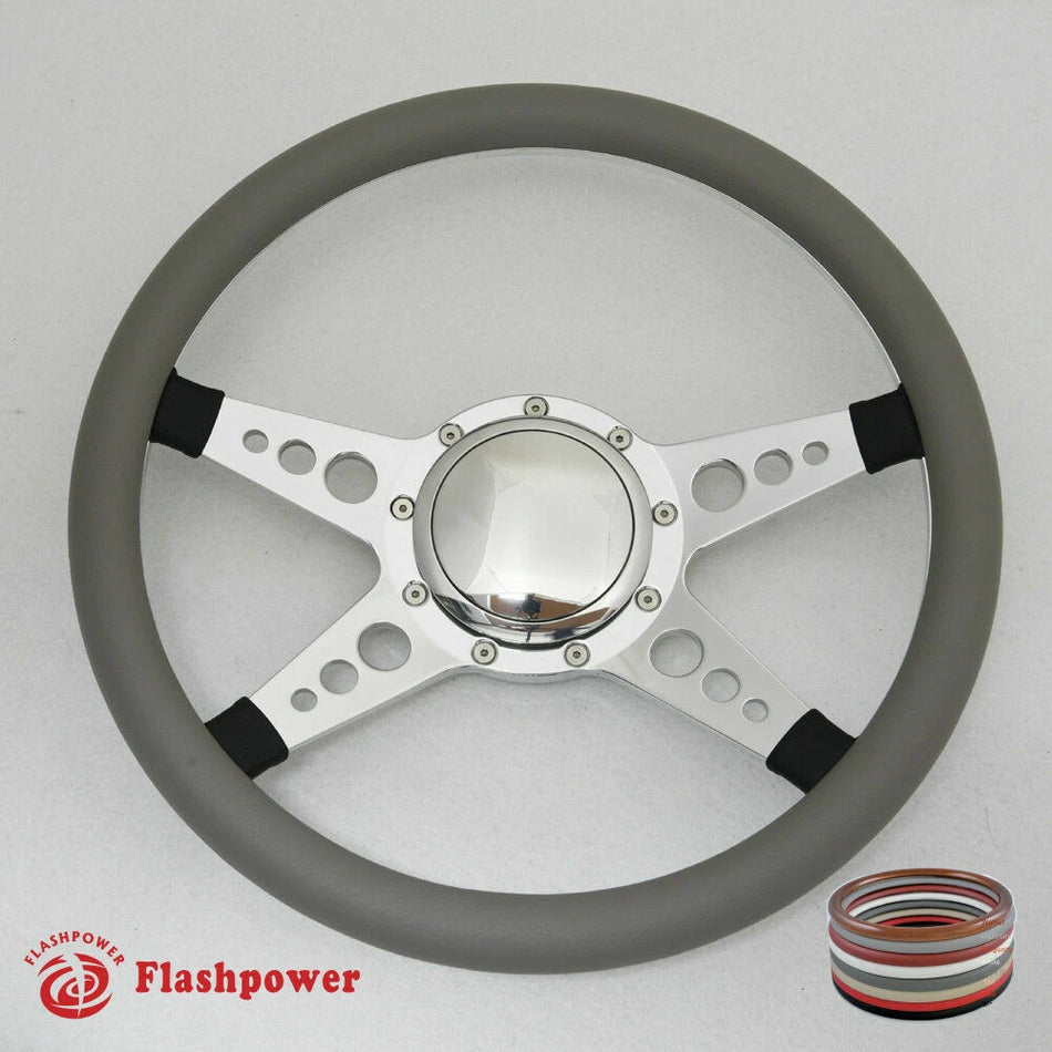 14'' Billet Steering Wheel Half Wrap Horn Button Regal Eldorado Nova Yukon