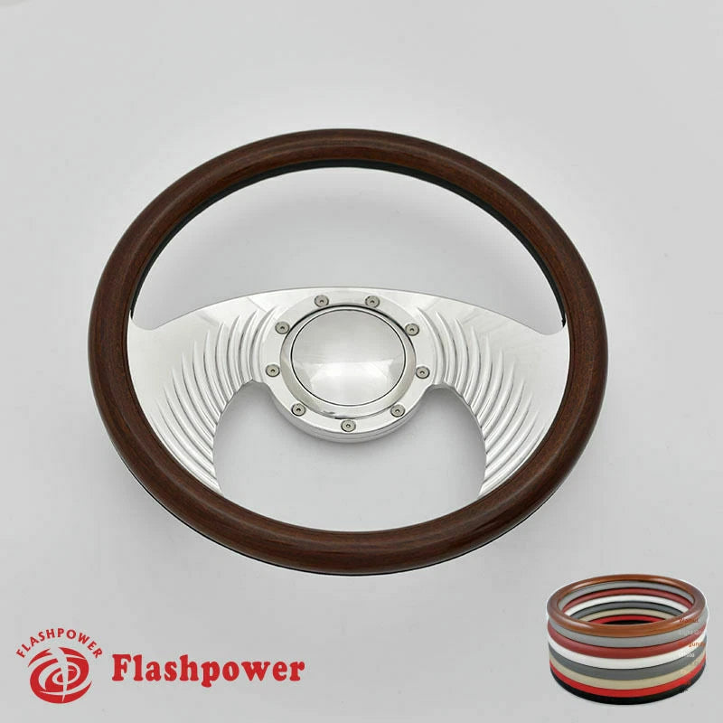 14'' Billet Steering Wheel Full Wrap Chevrolet Monte Carlo Camaro w/ Horn