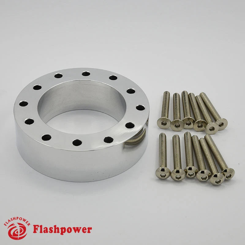 1" Steering Wheel Spacer Polished Aluminum for MOMO Nardi Isotta Spsrco OMP