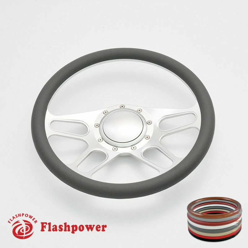 14'' Billet Steering Wheels Half Wrap Ford Thunderbird Mustang EXP w/ Horn