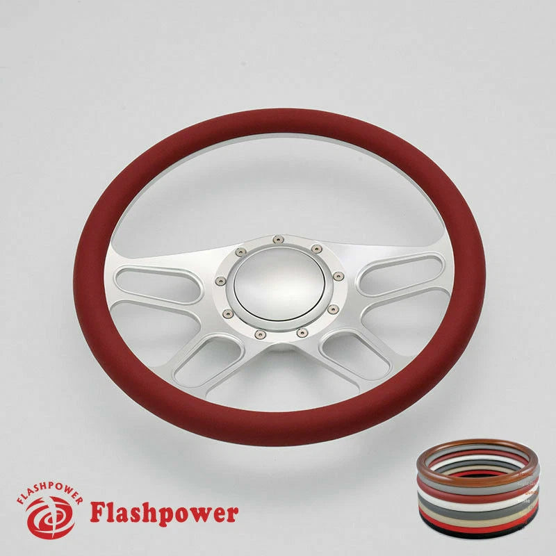 14'' Billet Steering Wheels Half Wrap Ford Thunderbird Mustang EXP w/ Horn