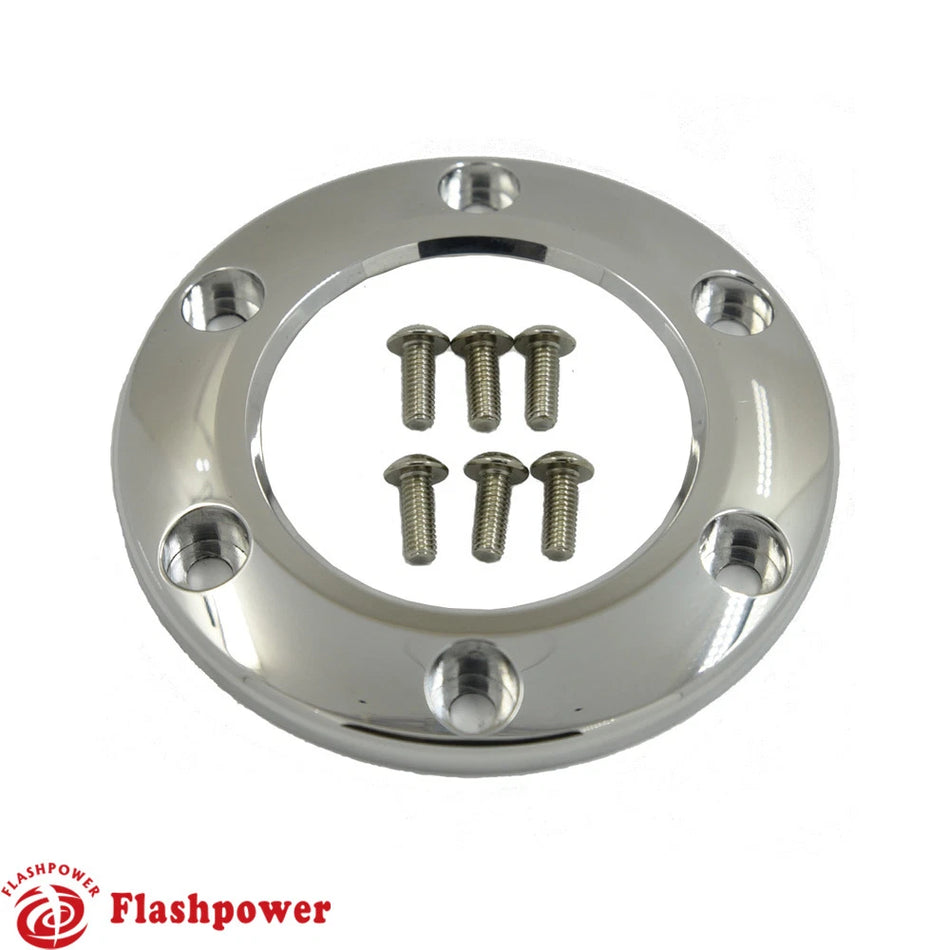 Steering Wheel Horn Button Satin Center Ring For 6 Bolts MOMO/NRG